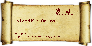 Molcsán Arita névjegykártya